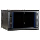 6U wandkast (kantelbaar) met glazen deur 600x600x368mm (BxDxH)