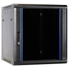 12U wandkast met glazen deur 600x600x635mm (BxDxH)