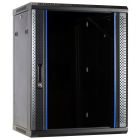 15U wandkast met glazen deur 600x600x770mm (BxDxH)