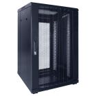 18U serverkast met geperforeerde deur 600x600x1000mm (BxDxH)