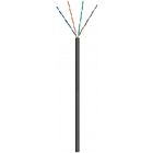 CAT6 U/UTP 100m buitenkabel op rol stug zwart CCA