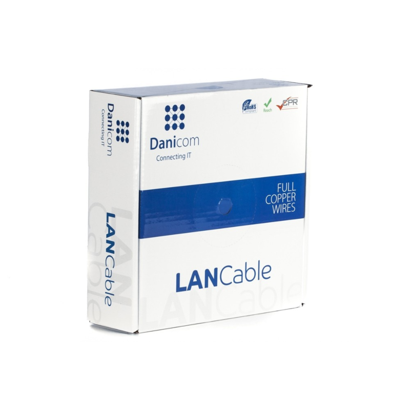 DANICOM CAT7 S/FTP 50m kabel op rol stug -  LSZH (Dca)