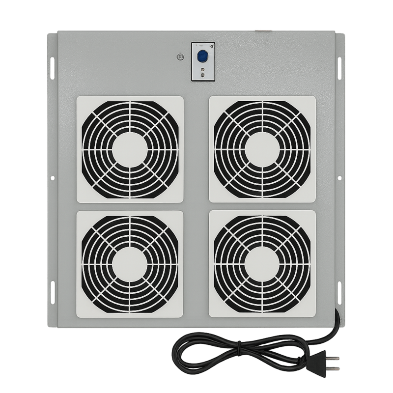 Fan-pakket met 4 ventilatoren en thermostaat geschikt voor Outdoor serverkasten