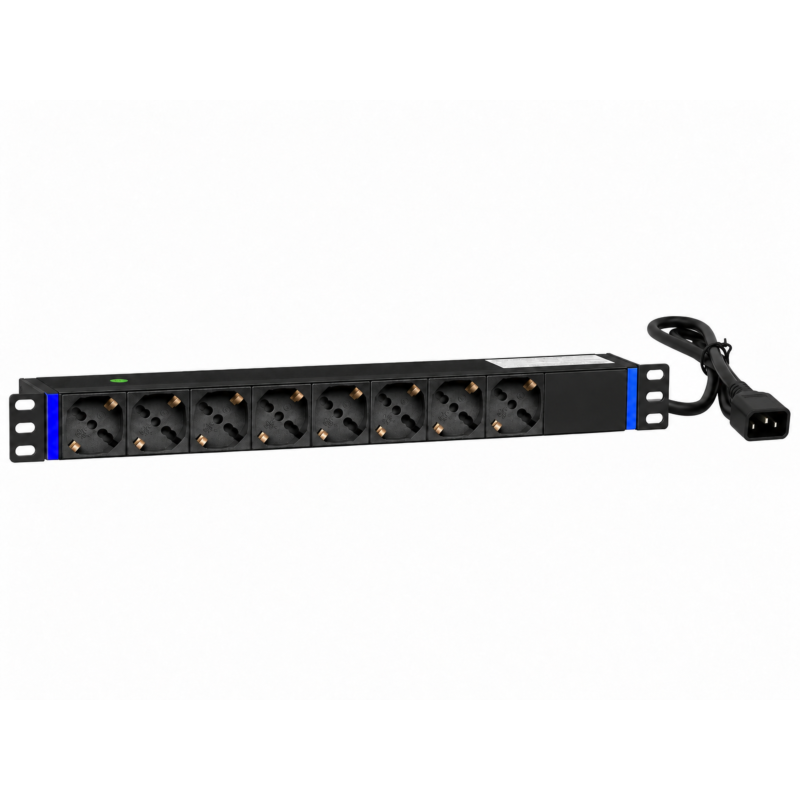 19 inch 8 voudige stekkerdoos met C14 stekker - Italië