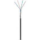 CAT6 SF/UTP 305m buitenkabel op rol soepel zwart CCA