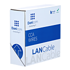 CAT5e F/UTP 100m kabel op rol soepel grijs CCA