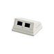 CAT5e UTP opbouwdoos, wit
