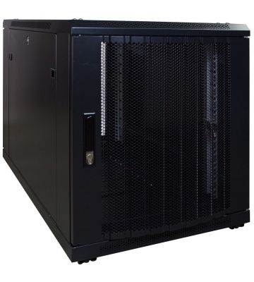 12U mini serverkast met geperforeerde deur 600x1000x720mm (BxDxH)