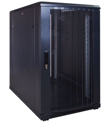 18U serverkast met geperforeerde deur 600x1000x1000mm (BxDxH)