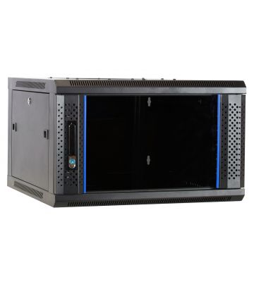 6U wandkast met glazen deur 600x600x368mm