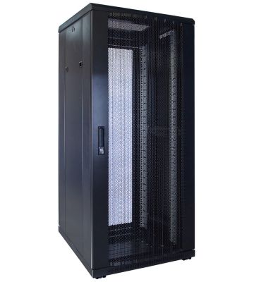 27U serverkast met geperforeerde deur 600x600x1400mm (BxDxH)
