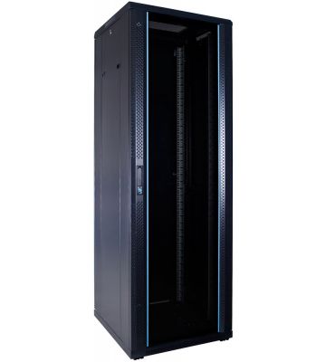 37U serverkast met glazen deur 600x600x1800mm (BxDxH)