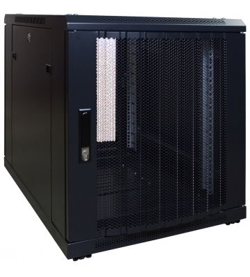 12U mini serverkast met geperforeerde deur 600x600x720mm (BxDxH)