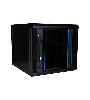 6U serverkast (10 inch) met glazen voordeur 370X450X370mm
