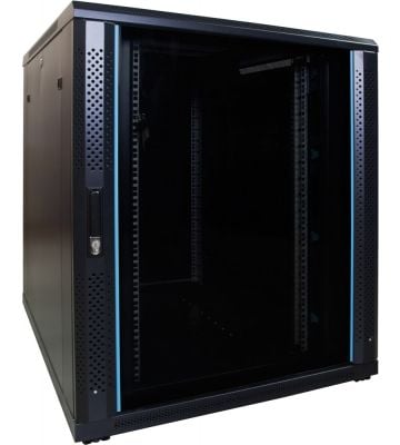 18U serverkast met glazen deur 800x1000x1000mm (BxDxH)