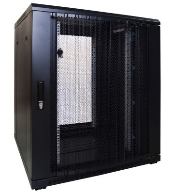 18U serverkast met geperforeerde deur 800x800x1000mm (BxDxH)