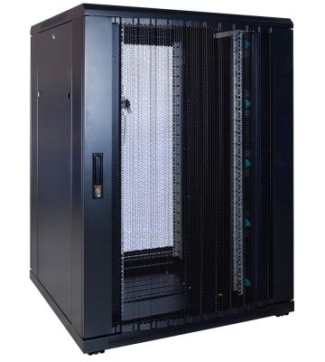 22U serverkast met geperforeerde deur 800x800x1200mm (BxDxH)