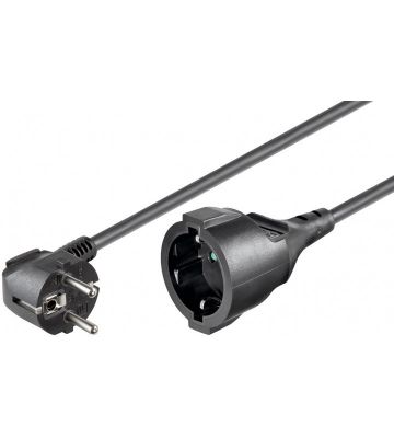 Schuko verlengsnoer 10m zwart