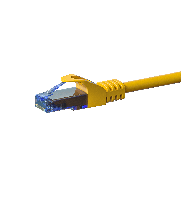 UTP CAT6a patchkabel 1m geel - 100% koper