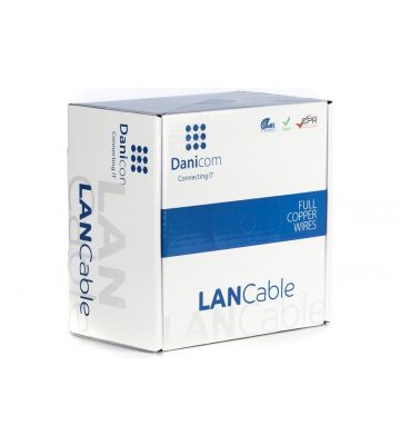 DANICOM CAT6A S/FTP 100m kabel op rol soepel - PVC (Fca)