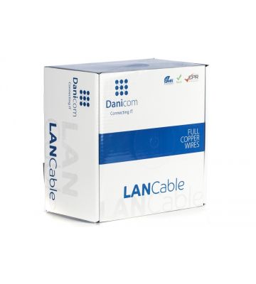 DANICOM CAT6A S/FTP 100m kabel op rol stug -  LSZH (Eca)