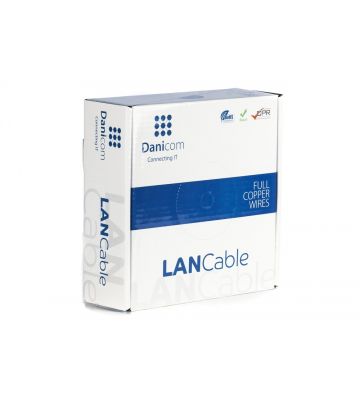 DANICOM CAT5E UTP 100m kabel op rol stug -  LSZH (Eca)