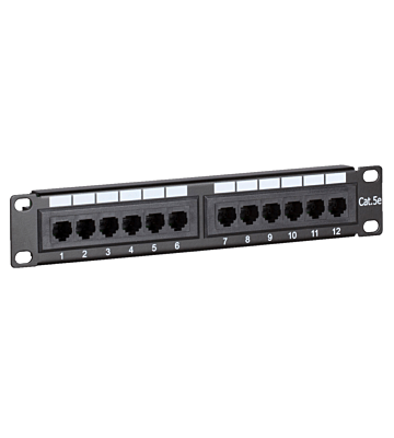 10 inch CAT5e UTP patchpaneel - 12 poorts