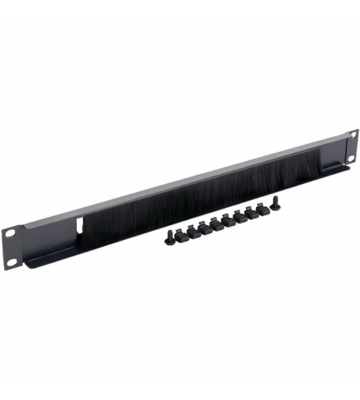 19 inch kabelinvoerpaneel met borstel - 1U