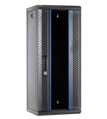 10 inch 15U serverkast met glazen deur 370x450x752mm (BxDxH)