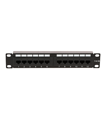 10 inch CAT6a UTP patchpaneel - 12 poorts