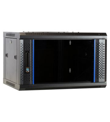 6U wandkast met glazen deur 600x450x368mm