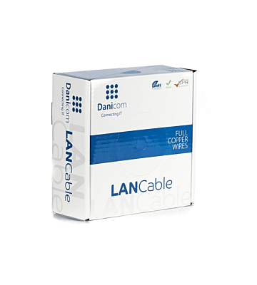DANICOM CAT5E FTP 50m kabel op rol stug - LSZH (Eca)