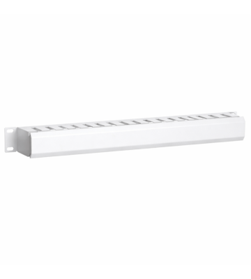 19 inch kabelgoot met afdekplaat 1U - wit