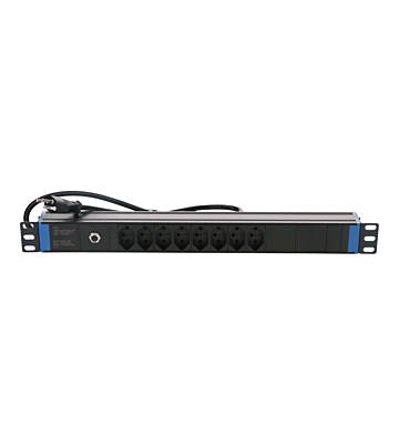 19 inch Zwitserse stekkerdoos Surge Protection Overload - 8 voudig