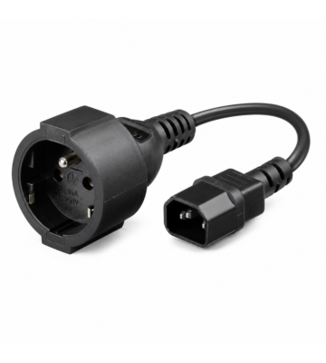 Stroomkabel AC plug naar C14  Type E 0,15m verloop - Penaarde