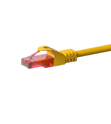 UTP CAT6 patchkabel 0,25m geel - 100% koper