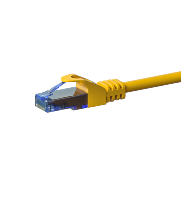 UTP CAT6a patchkabel 0,25m geel - 100% koper