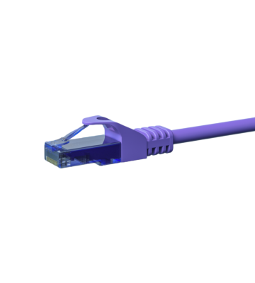UTP CAT6a patchkabel 0,50m paars - 100% koper