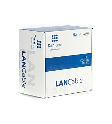 DANICOM CAT6 FTP 100m kabel op rol soepel - PVC (Fca)