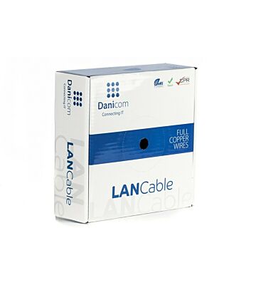 DANICOM CAT6 FTP 50m kabel op rol soepel - PVC (Fca)