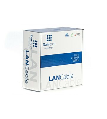 DANICOM CAT6 UTP 100m kabel op rol soepel - PVC (Fca)