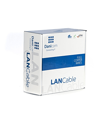 DANICOM CAT7 S/FTP 50m Buitenkabel op rol stug -  PE (Fca)