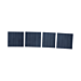 Afdekplaatjes voor 3U DIN rail switch box, set van 4