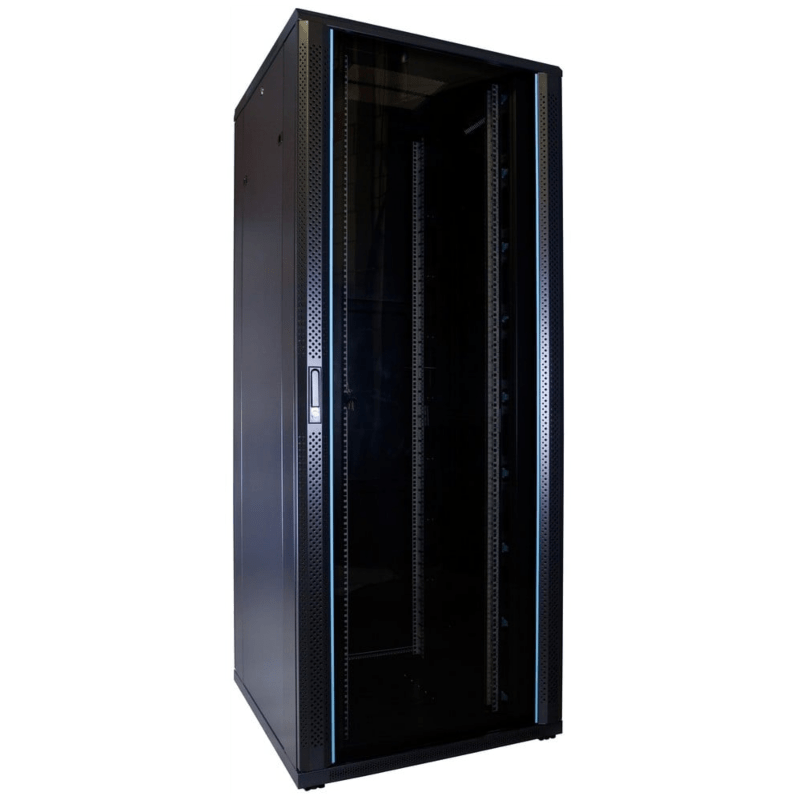 47U serverkast met glazen deur 800x800x2200mm (BxDxH)