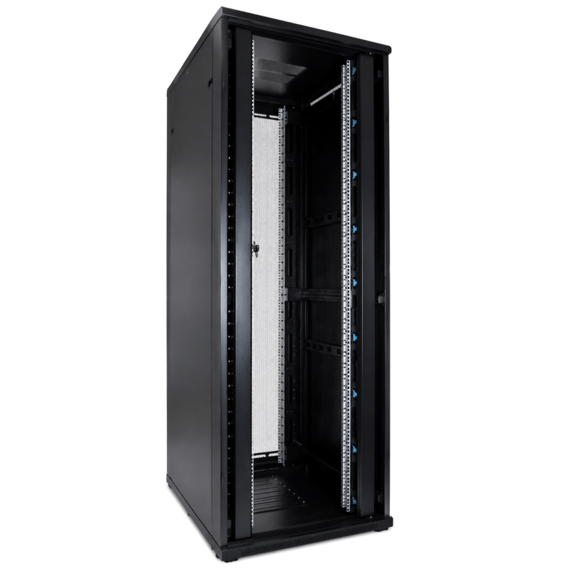 47U serverkast met dubbele geperforeerde voor- en achterdeur 800x800x2200mm (BxDxH)