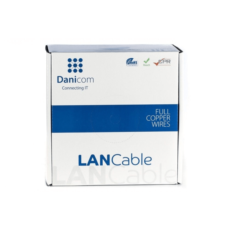 DANICOM CAT5E UTP 100m kabel op rol stug - LSZH (Dca)