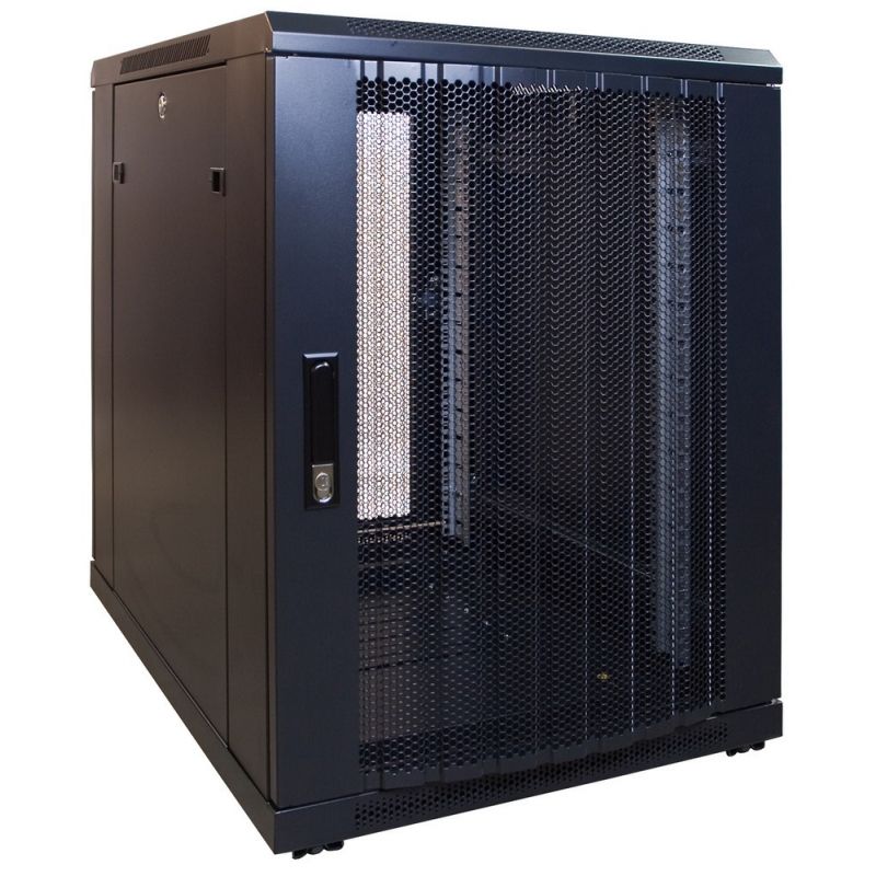 15U mini serverkast met geperforeerde deur 600x600x860mm (BxDxH)