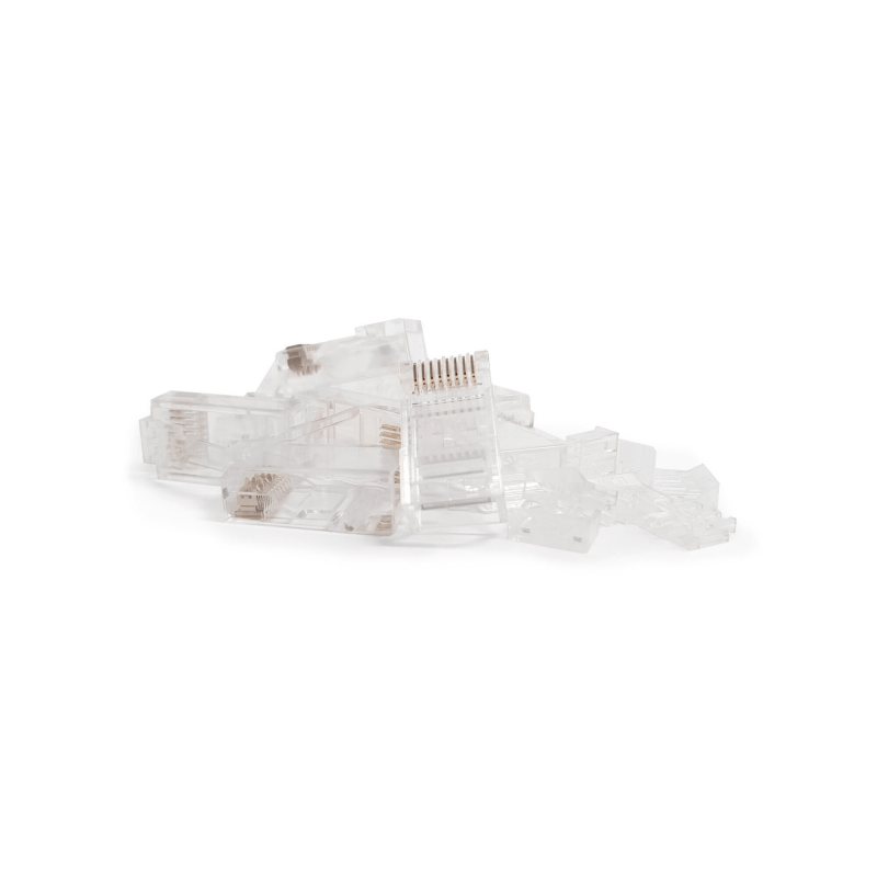 CAT6A Connector RJ45- Unshielded met hulpstukje  - voor stugge kern - 10 stuks