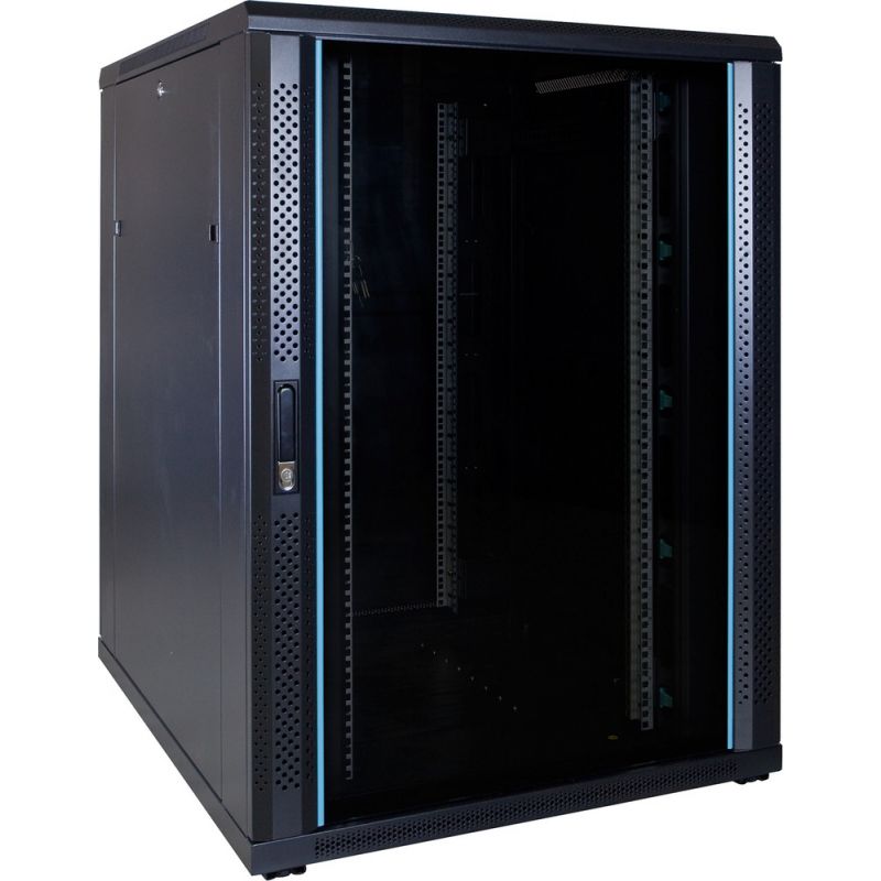 22U serverkast met glazen deur 800x1000x1200mm (BxDxH)
