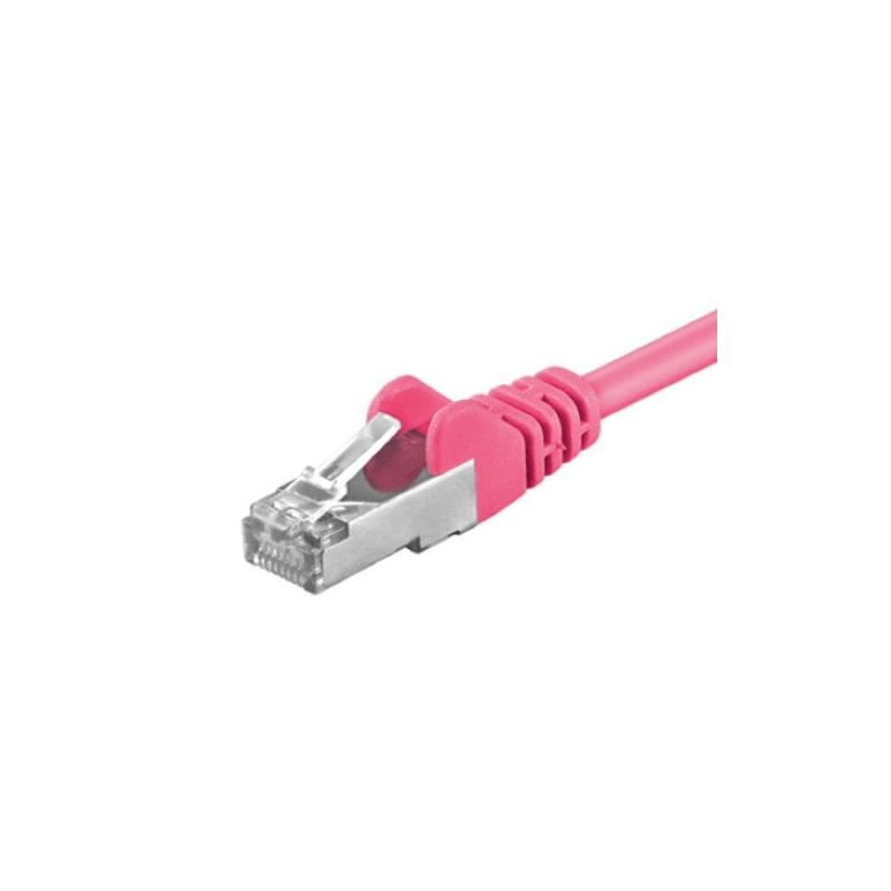 CAT5e FTP patchkabel 7,50m Roze